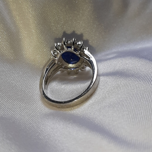 Blue jeweled ring - Picture 3 of 7
